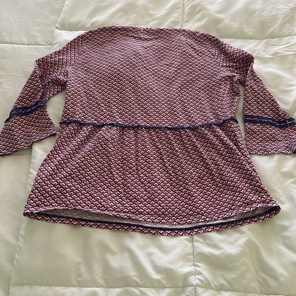 Boden 3/4 length sleeve embellished boho style peasant top 8R - Picture 7 of 9
